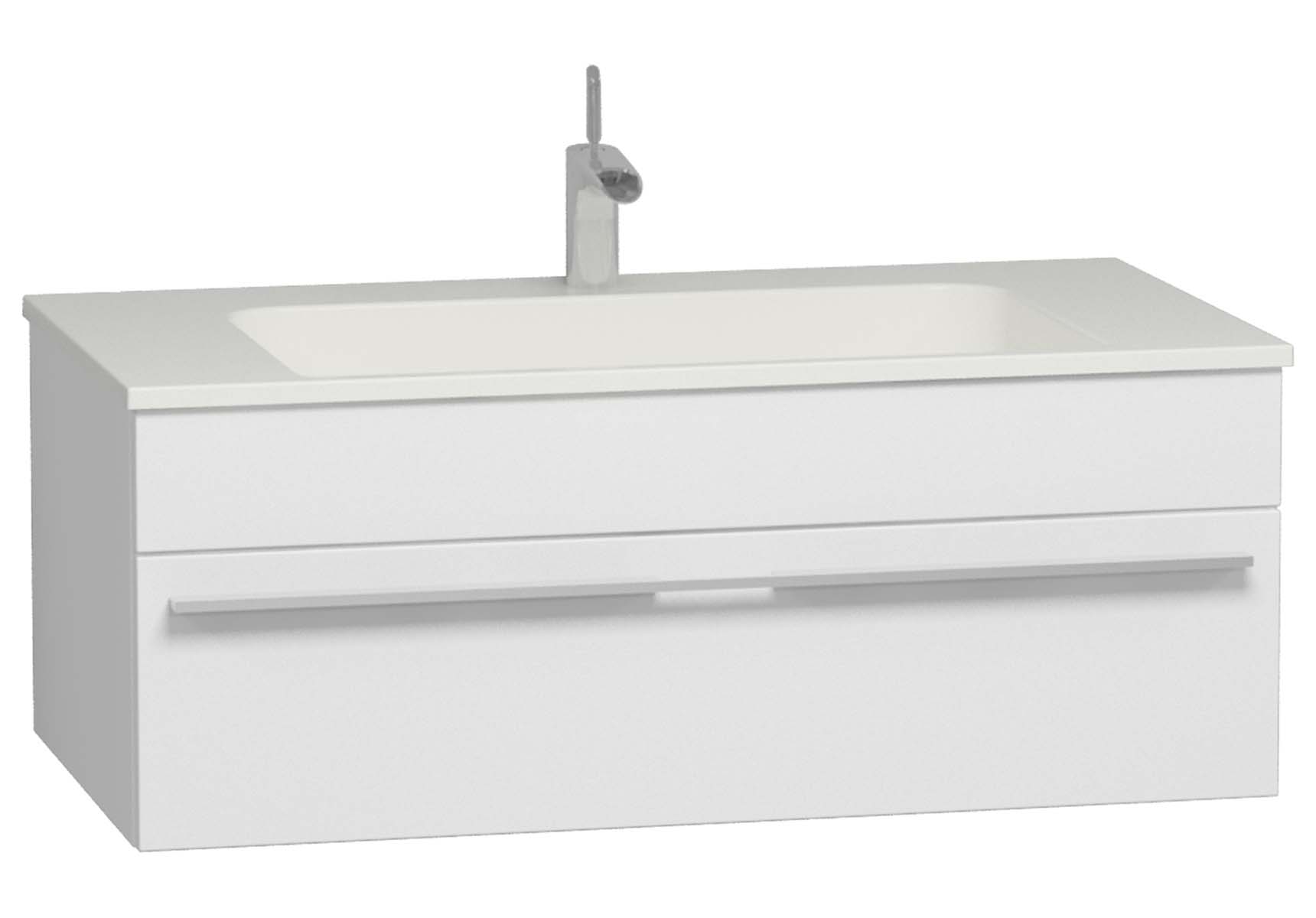 System Infinit Washbasin Unit 100 cm, Hidden Syphon with Sink