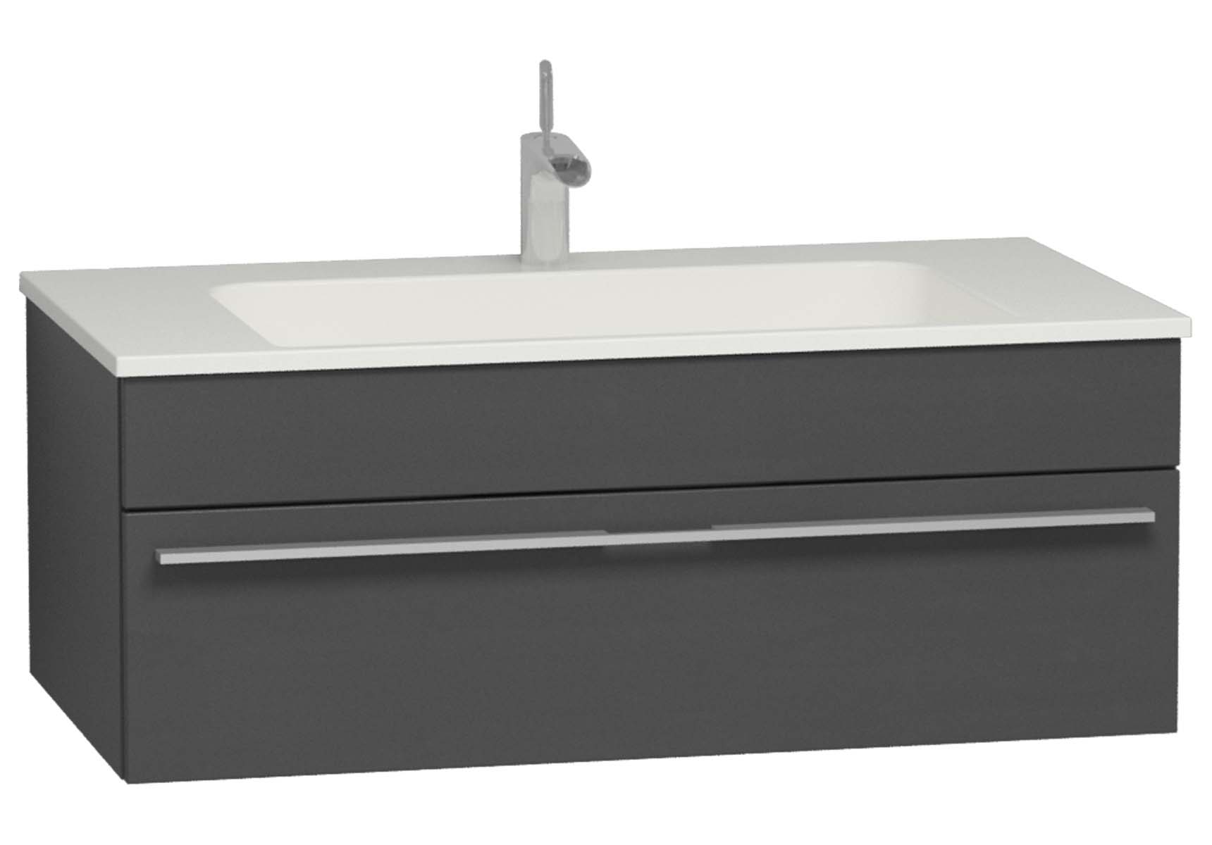 System Infinit Washbasin Unit 100 cm, Hidden Syphon with Sink