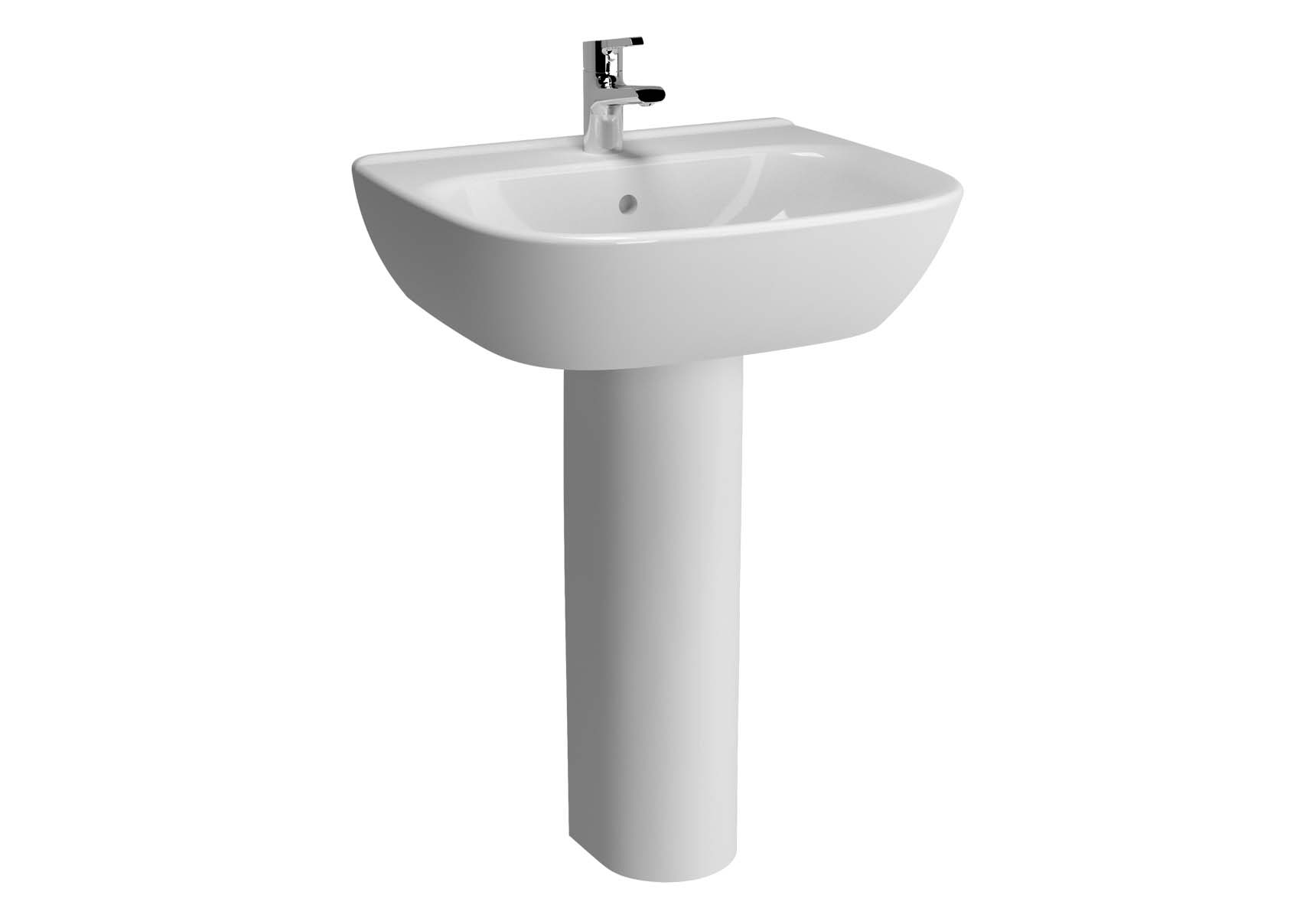 Zentrum Basin, 60cm with Middle Tap Hole, with Overflow Holes