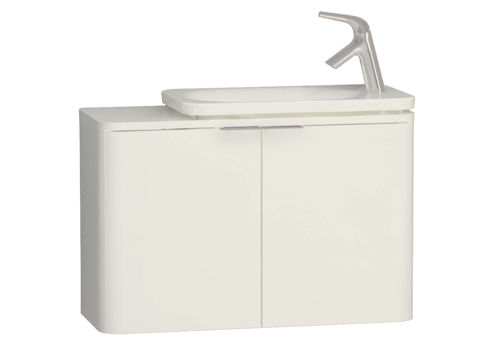 Nest Trendy Narrow Washbasin Unit 80 cm, White