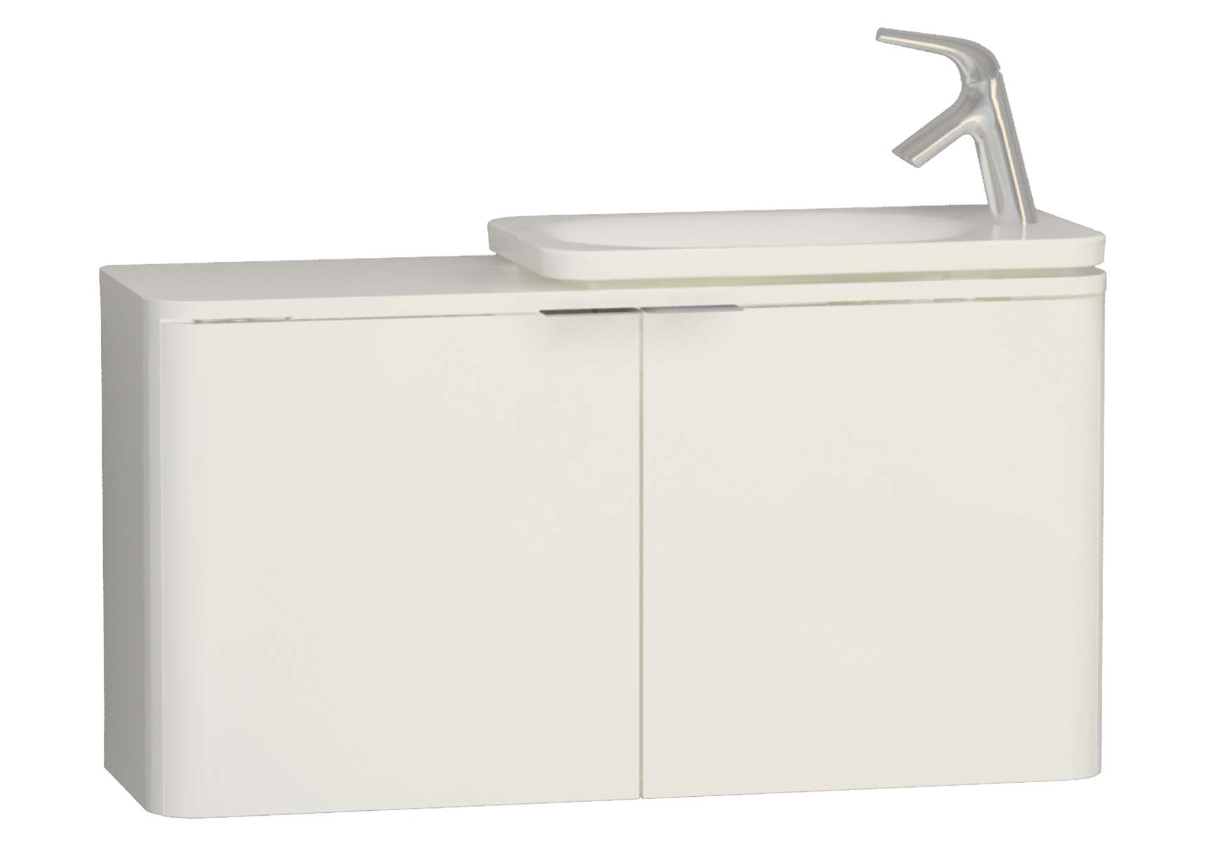 Nest Trendy Narrow Washbasin Unit 100 cm, White