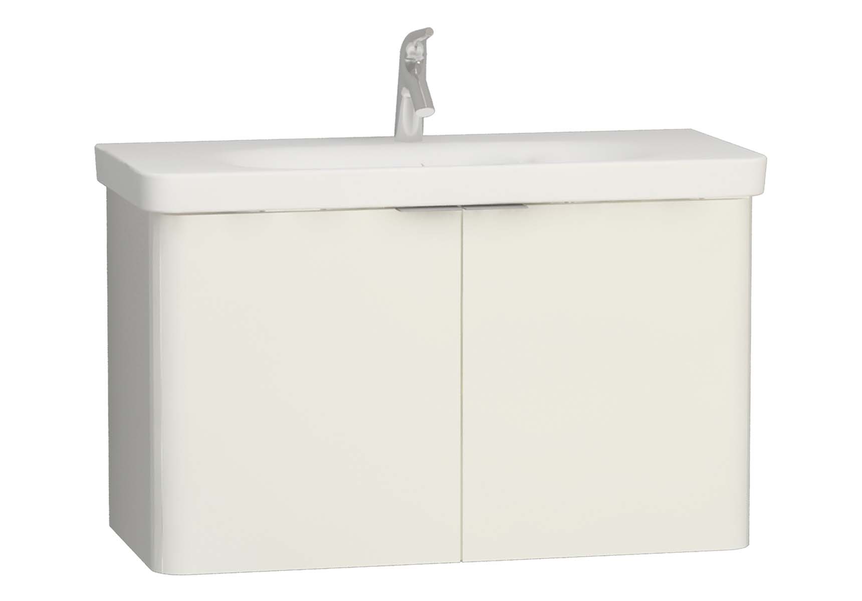 Nest 2 Doors Washbasin Unit 100 cm, White