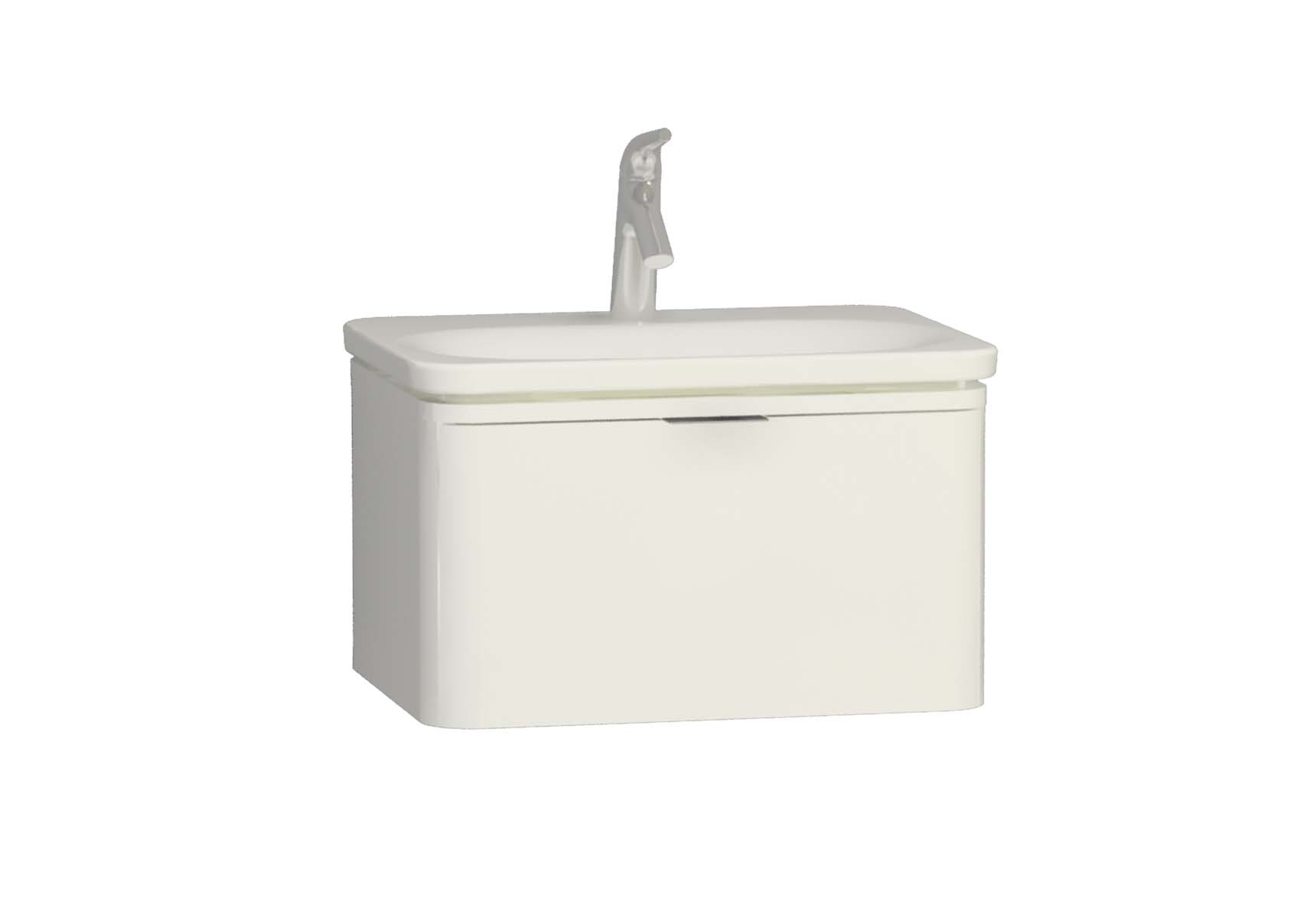 Nest Trendy 1 Drawer Washbasin Unit 60 cm White