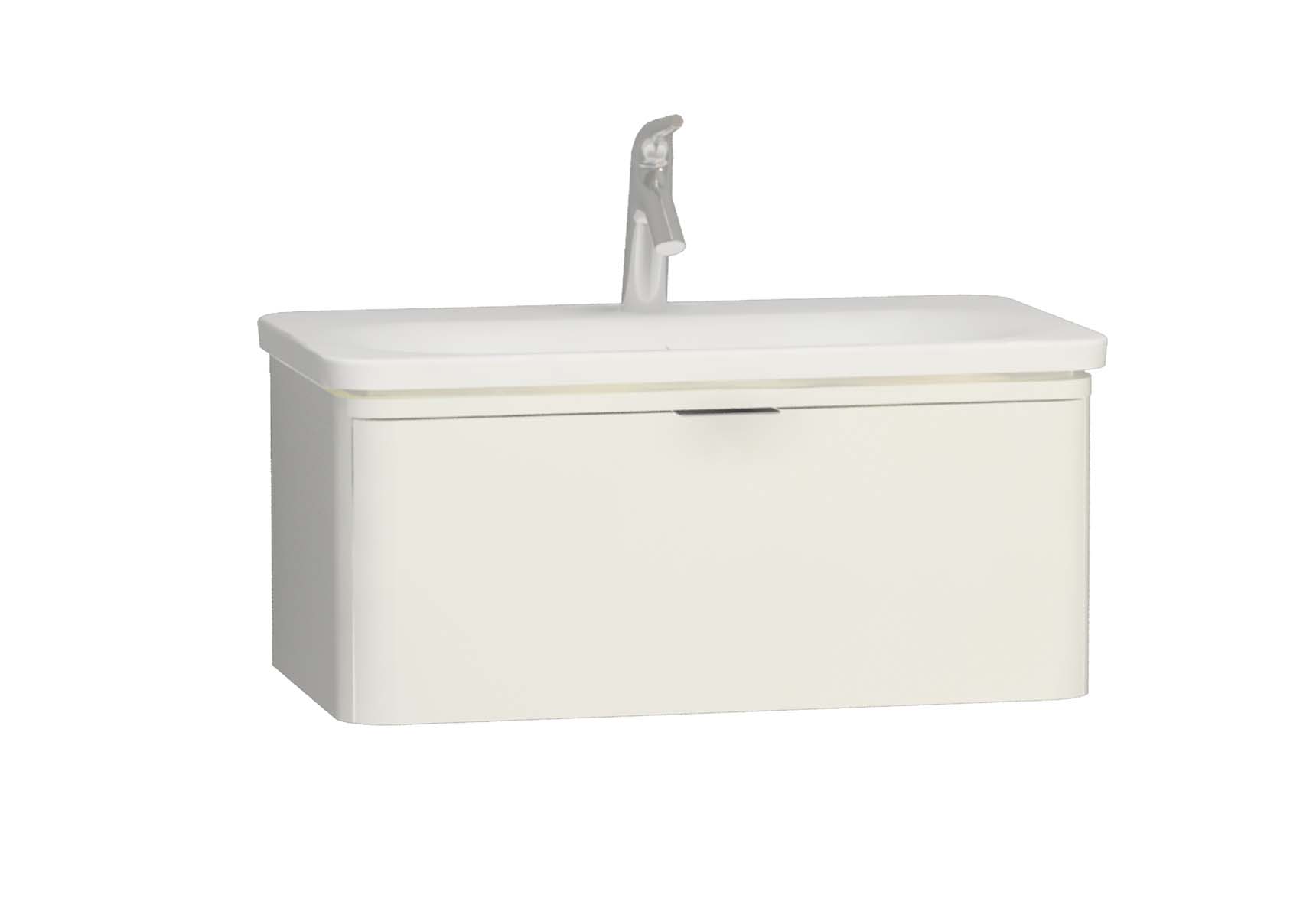 Nest Trendy 1 Drawer Washbasin Unit 80 cm White