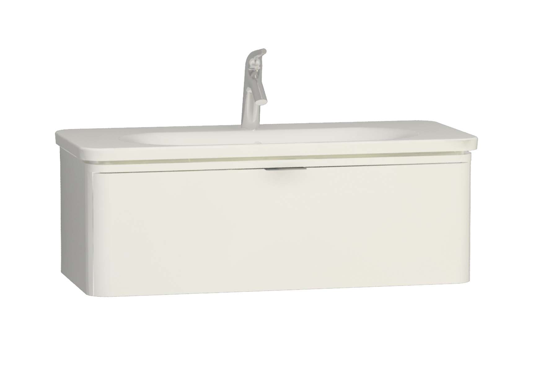 Nest Trendy 1 Drawer Washbasin Unit 100 cm White