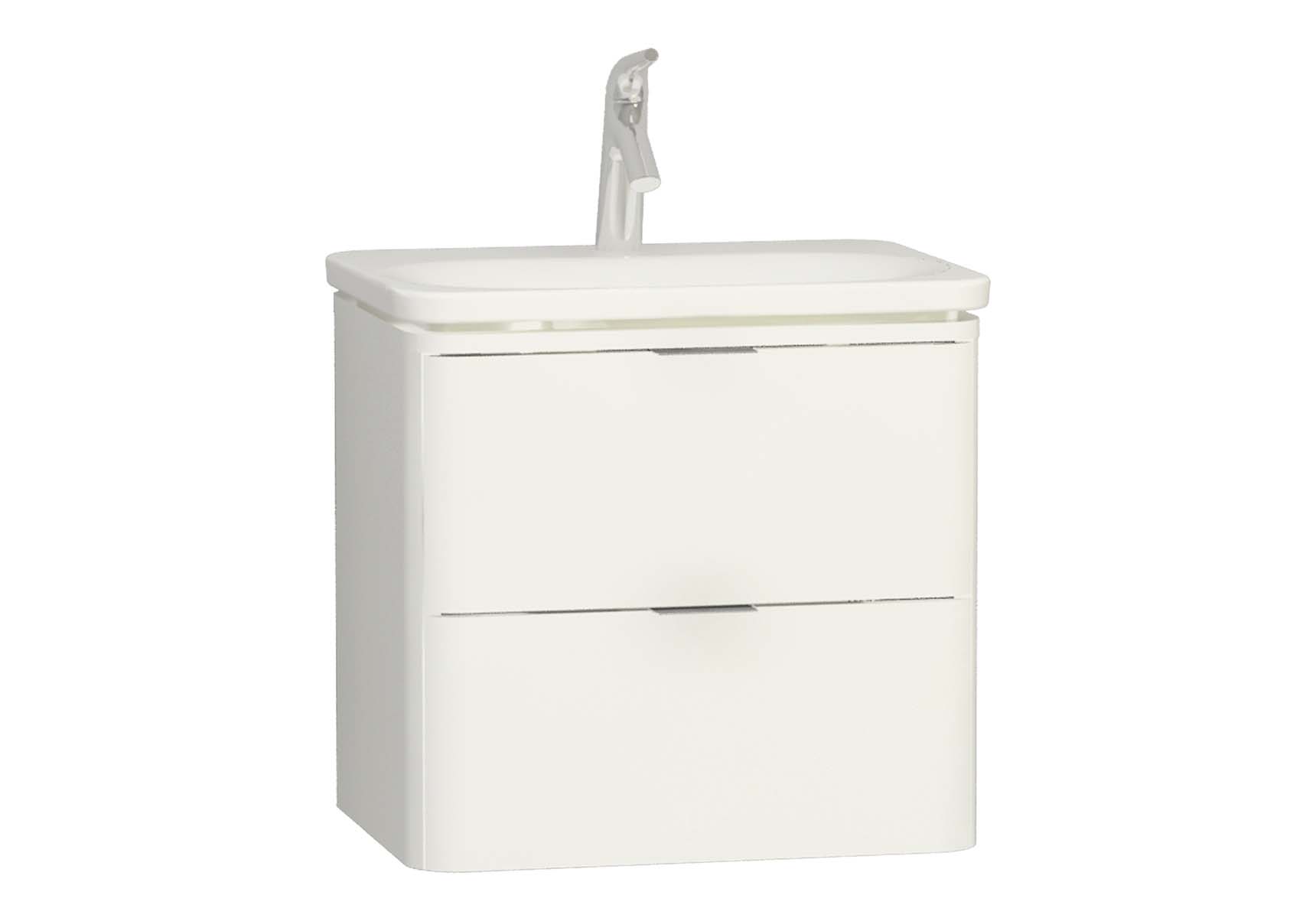 Nest Trendy 2 Drawer Washbasin Unit 60 cm White