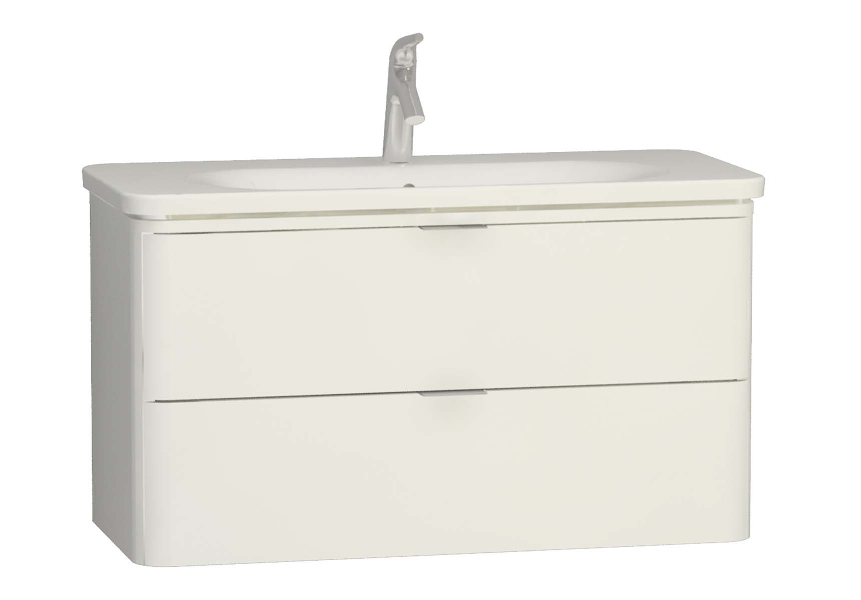 Nest Trendy 2 Drawer Washbasin Unit 100 cm White