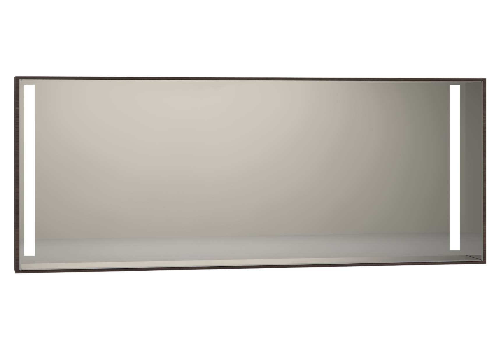 Memoria Illuminated Mirror, 150 cm, Matte Walnut