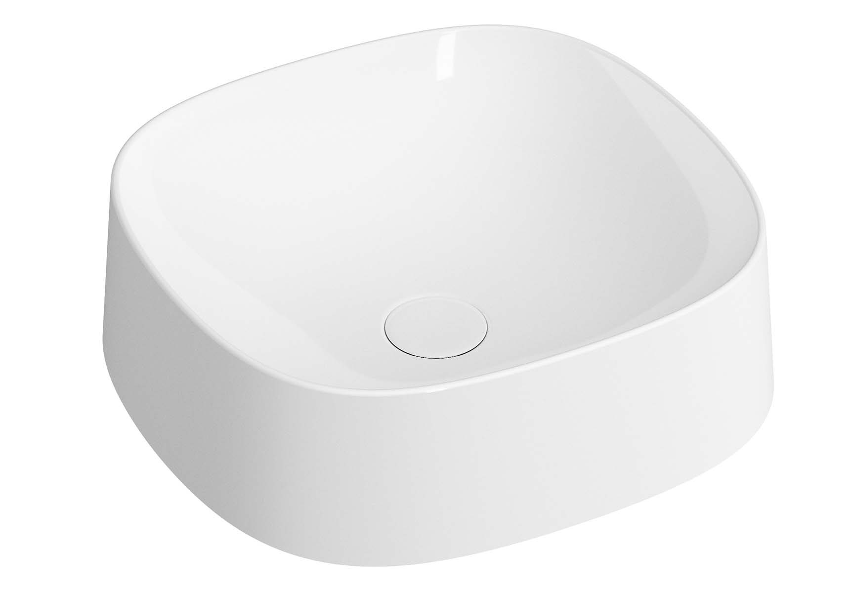 Square Bowl Sink, 40 cm, White