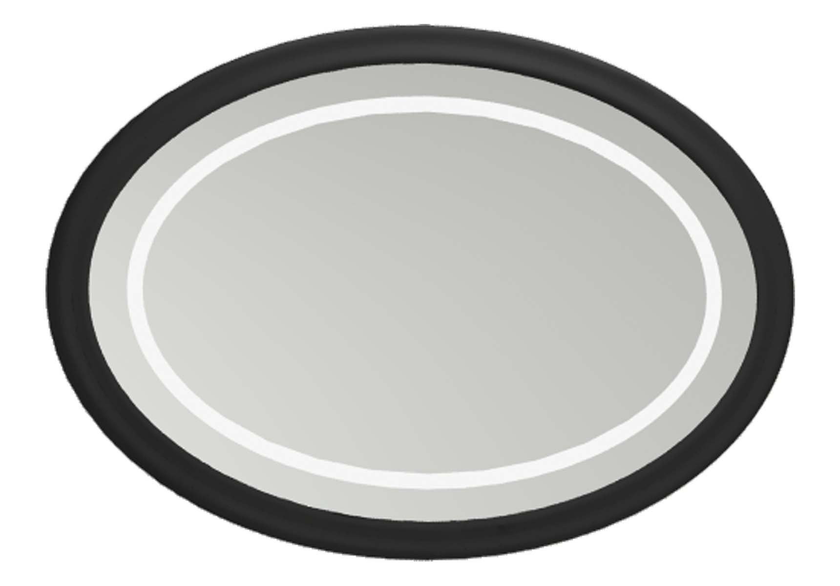 Elegance Illuminated Mirror, 100 cm, Matte Black