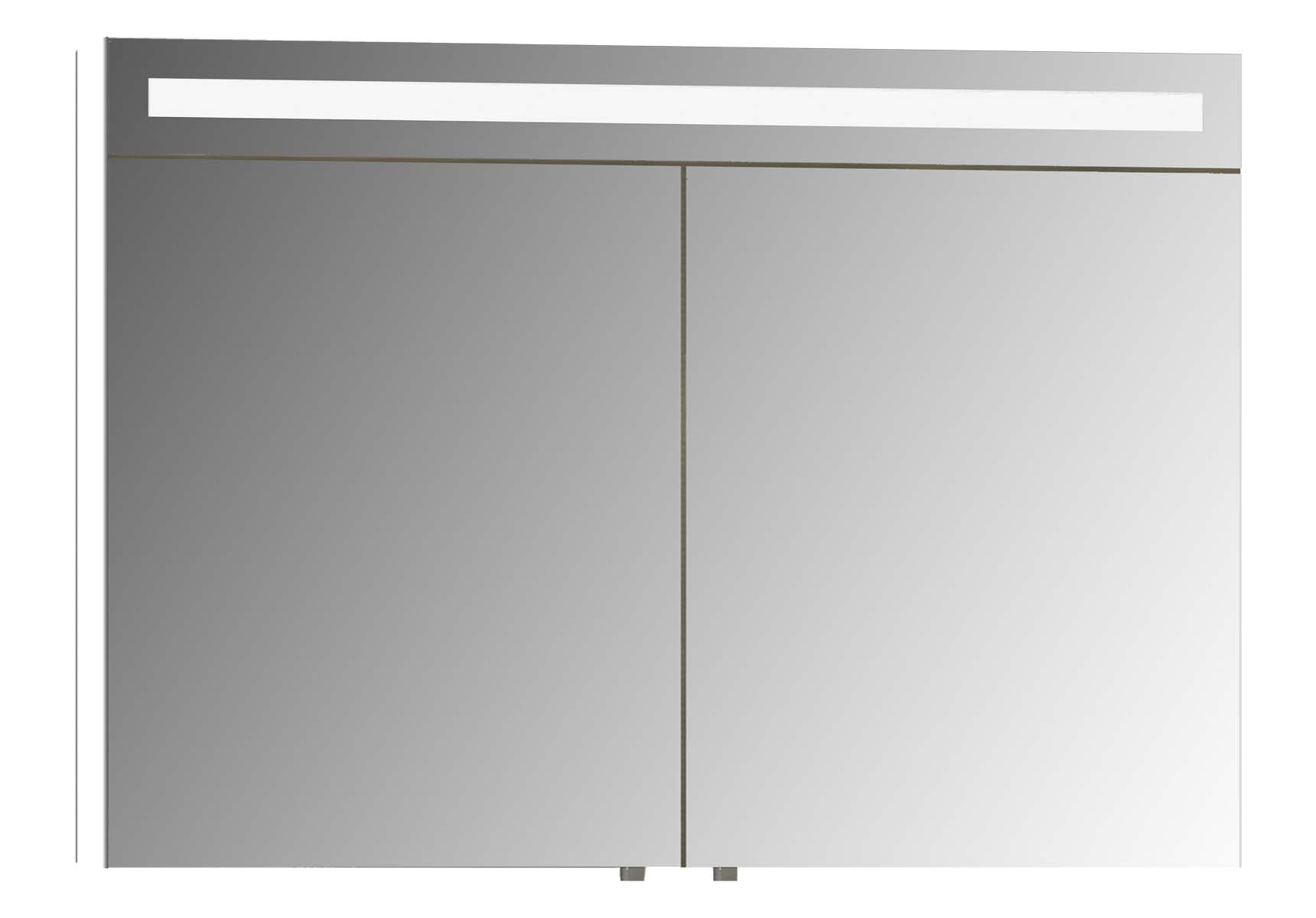 Mirror Cabinet, Elite, 100 cm, White High Gloss
