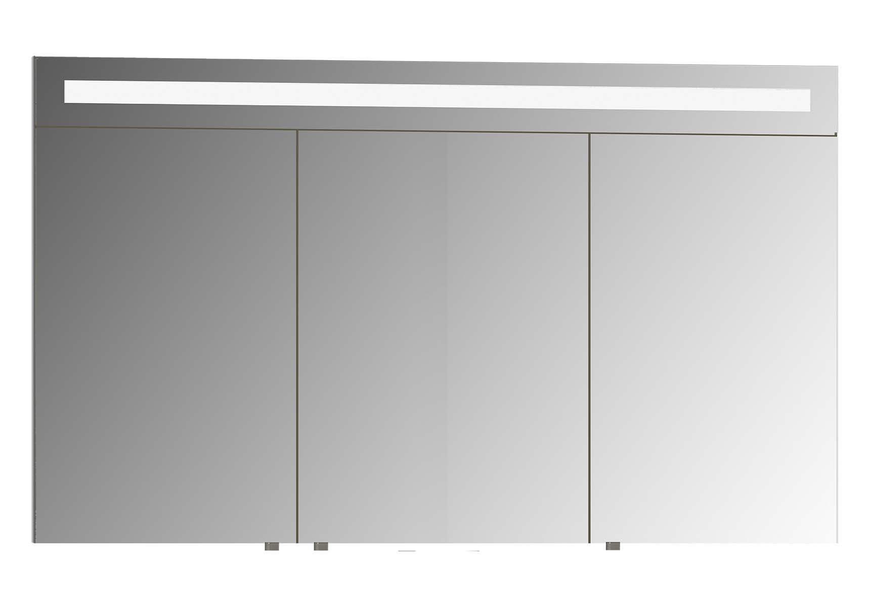 Mirror Cabinet, Elite, 120 cm, White High Gloss