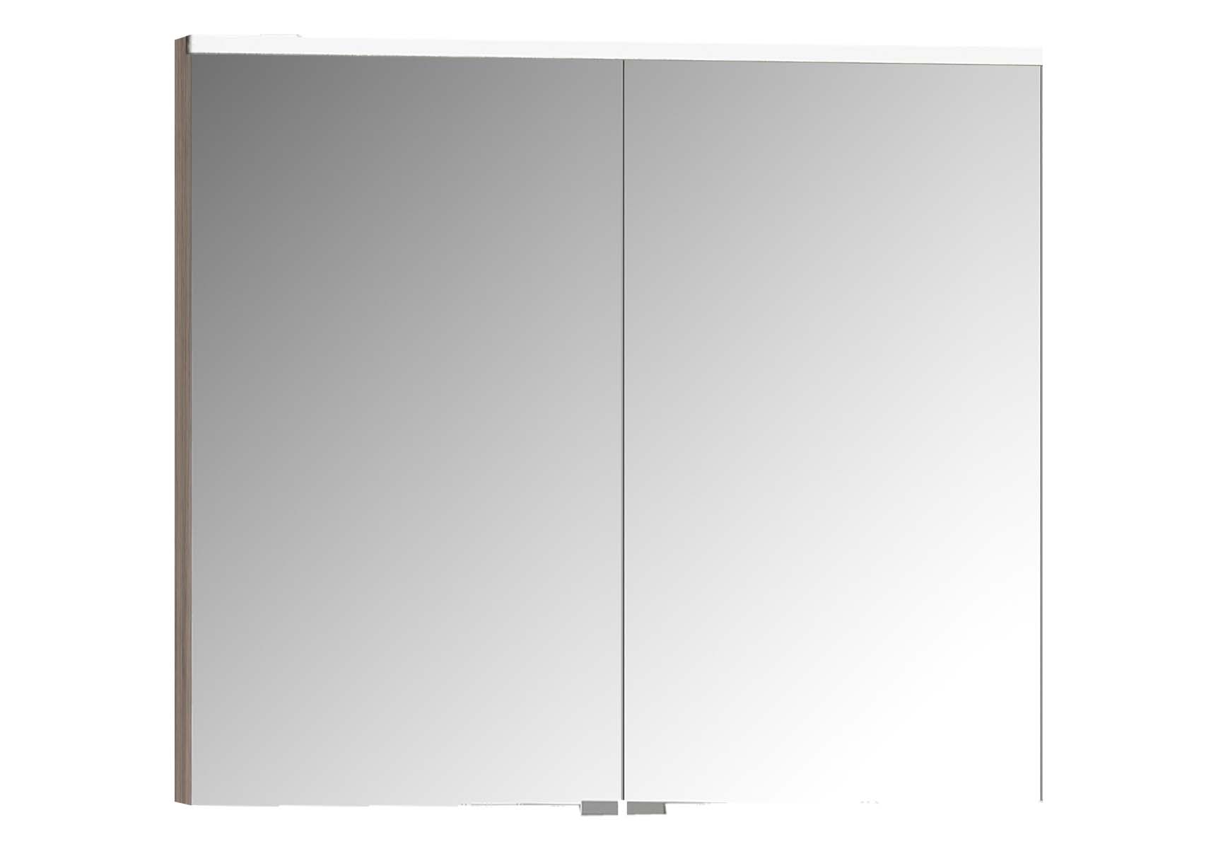 Mirror Cabinet, Premium, 80 cm, Grey Oak