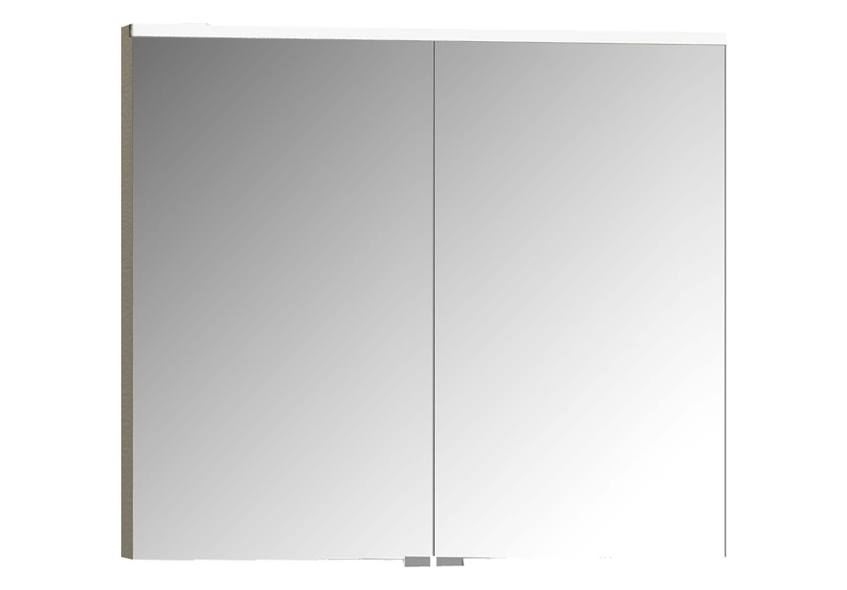 Mirror Cabinet, Premium, 80 cm, Metallic Mink