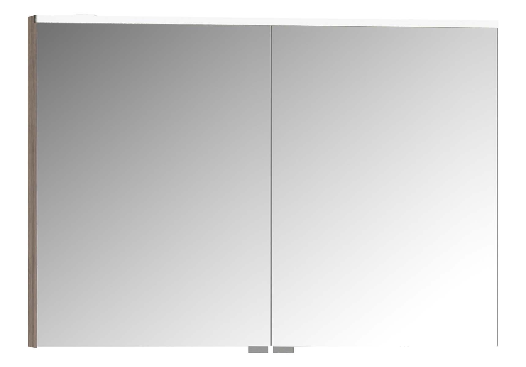 Mirror Cabinet, Premium, 100 cm, Grey Oak