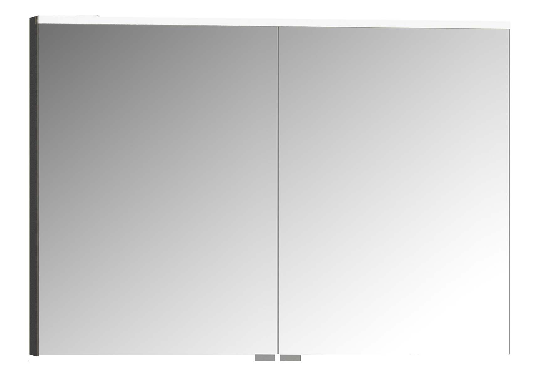 Mirror Cabinet, Premium, 100 cm, Anthracite High Gloss