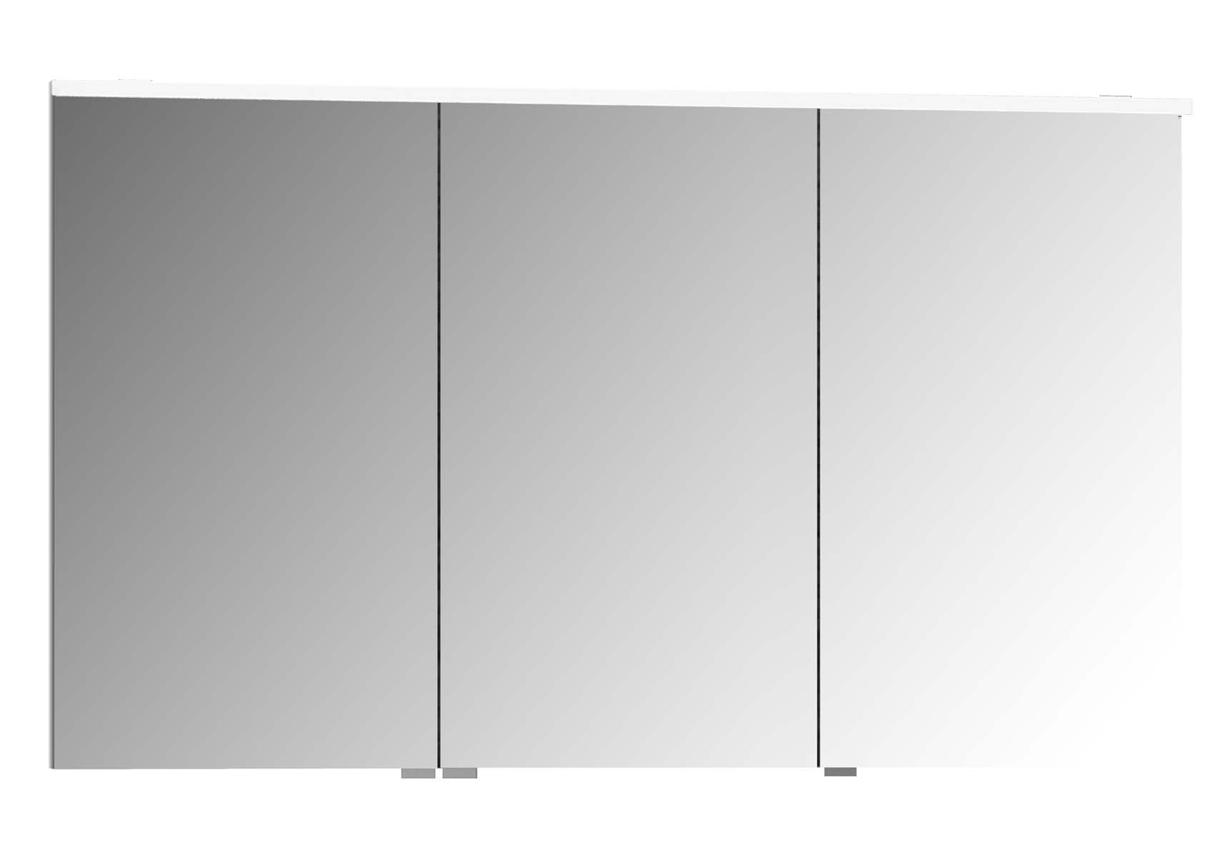 Mirror Cabinet, Premium, 120 cm, White High Gloss