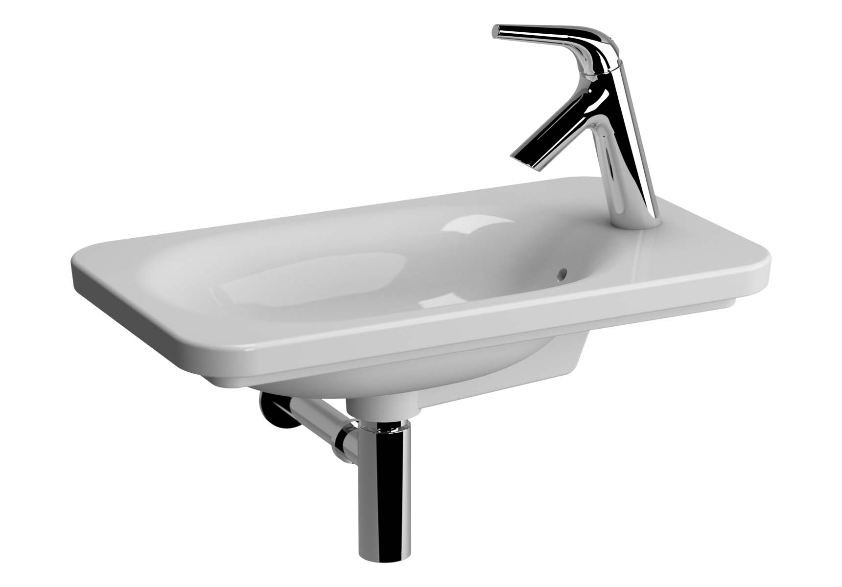 Nest Trendy Compact Basin, 60x35cm Right with Tap Hole, with Side Holes