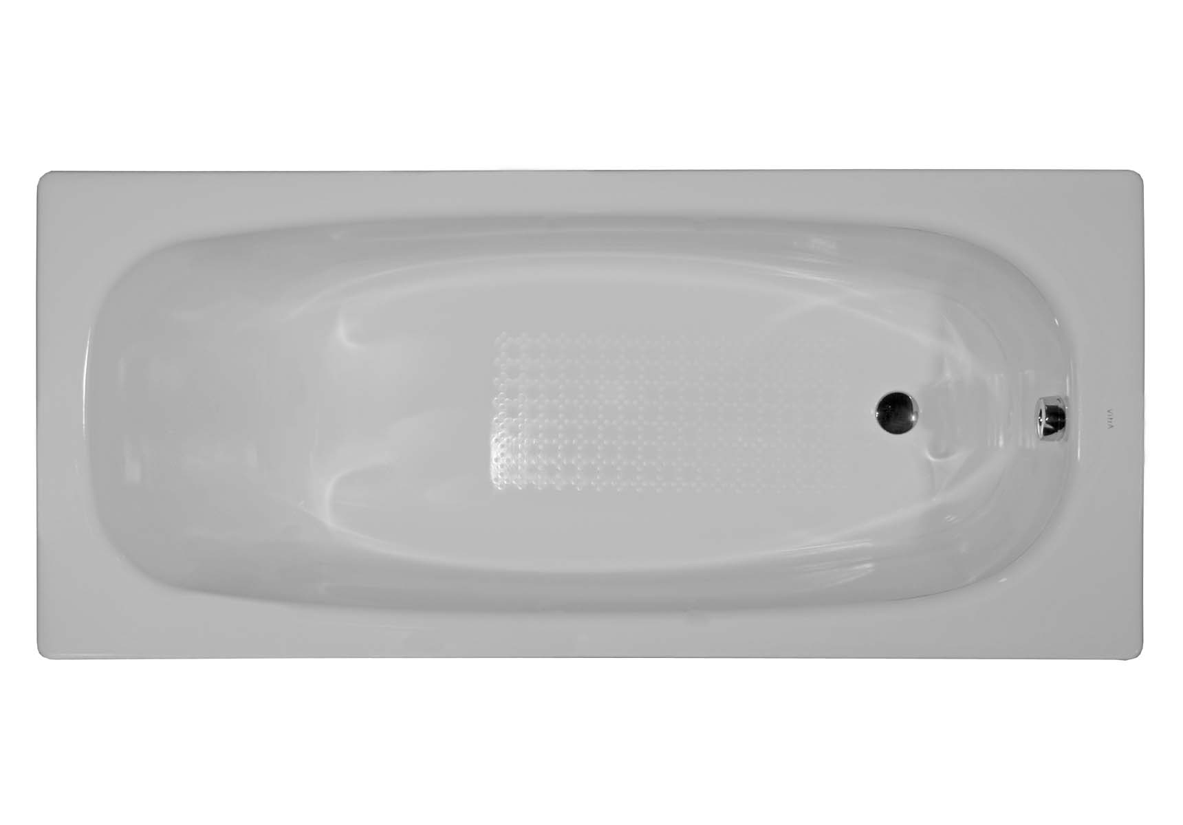 Generic 160x70 cm Steel Bathtub, 3.5 Mm, Sound Proofing Pad, Low Depth