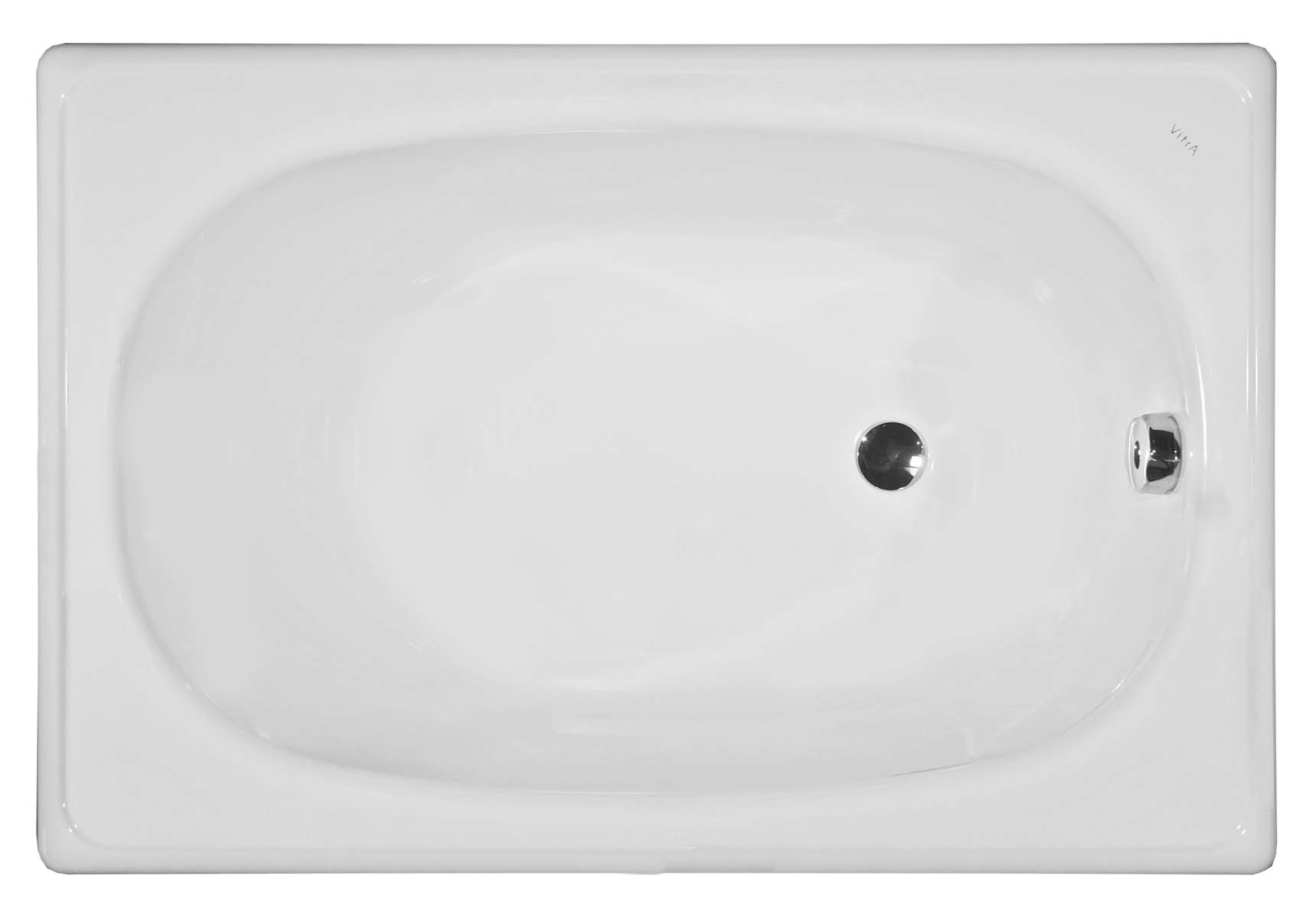 Generic 130x70 cm Steel Bathtub, 2.2 Mm, Normal Depth