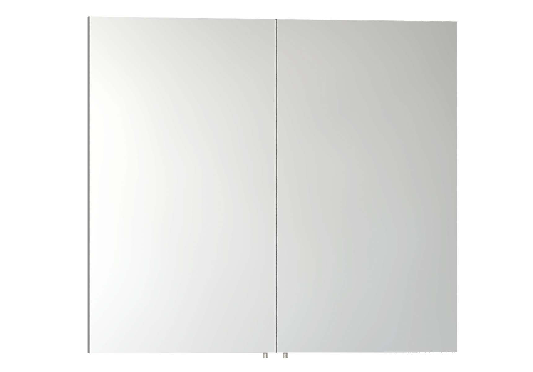 Mirror Cabinet, Classic, 80 cm, White High Gloss