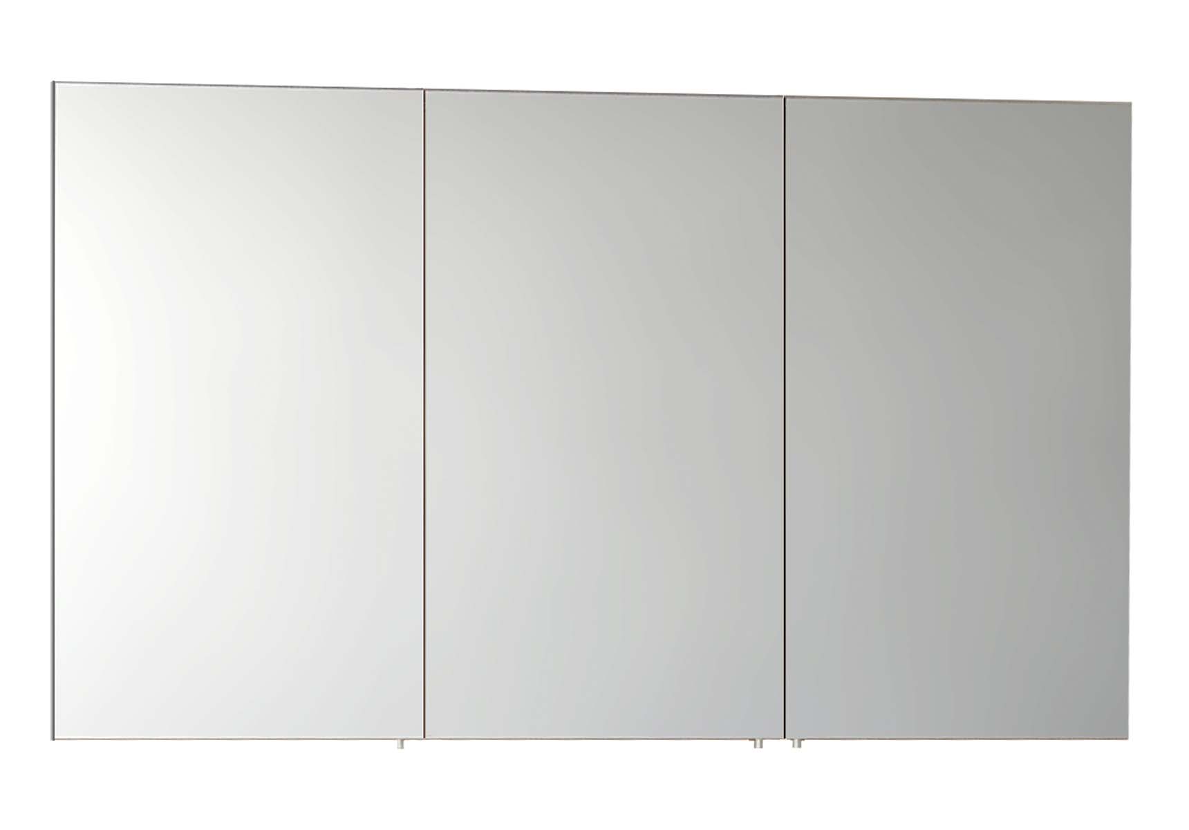 Mirror Cabinet, Classic, 120 cm, White High Gloss