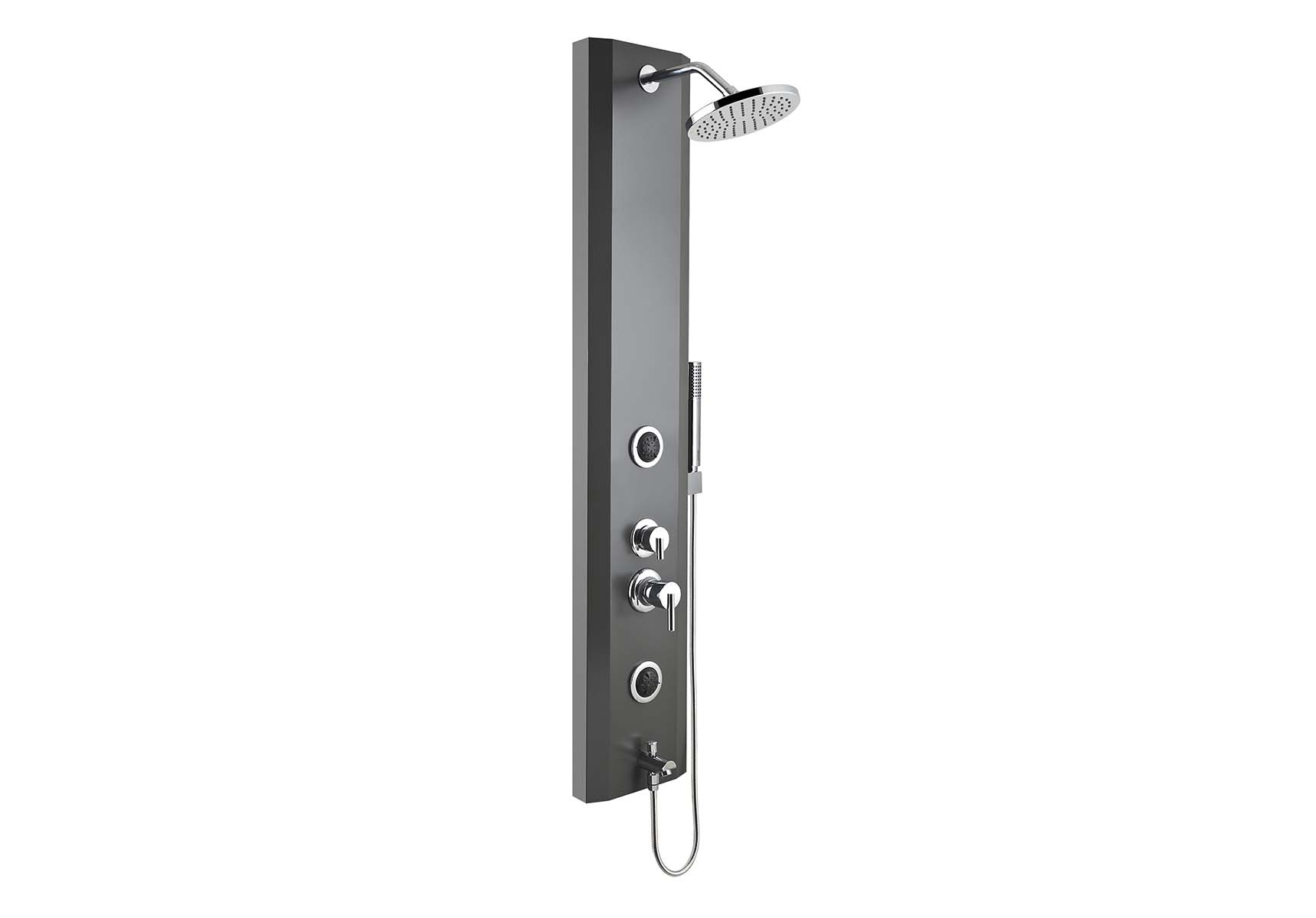 Move Shower System with Hydromassage 140x25 cm, Anthracite