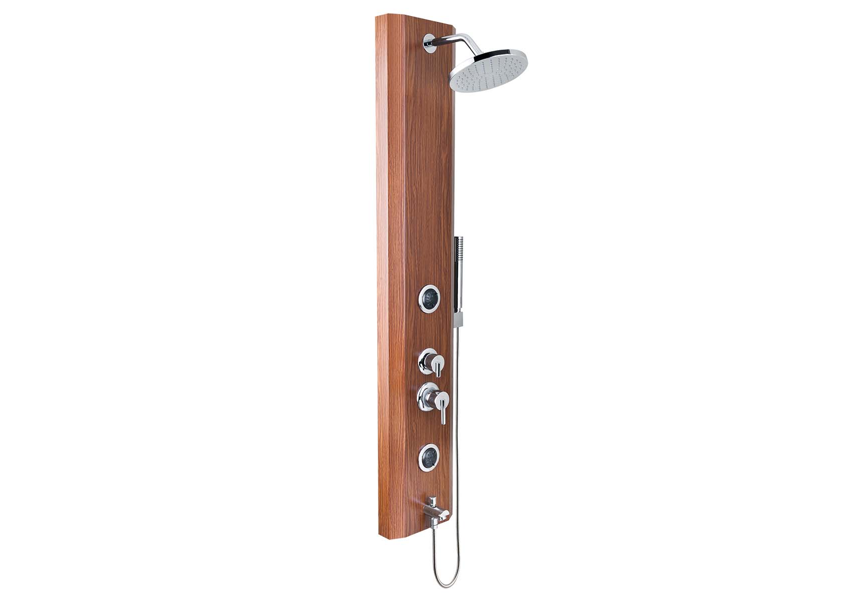 Move Shower System with Hydromassage 140x25 cm, Gold Oak