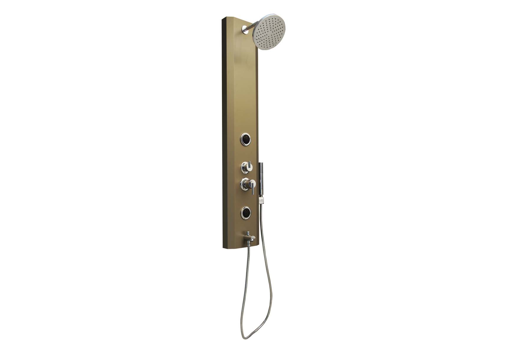 Move Shower System with Hydromassage 140x25 cm, Bronze