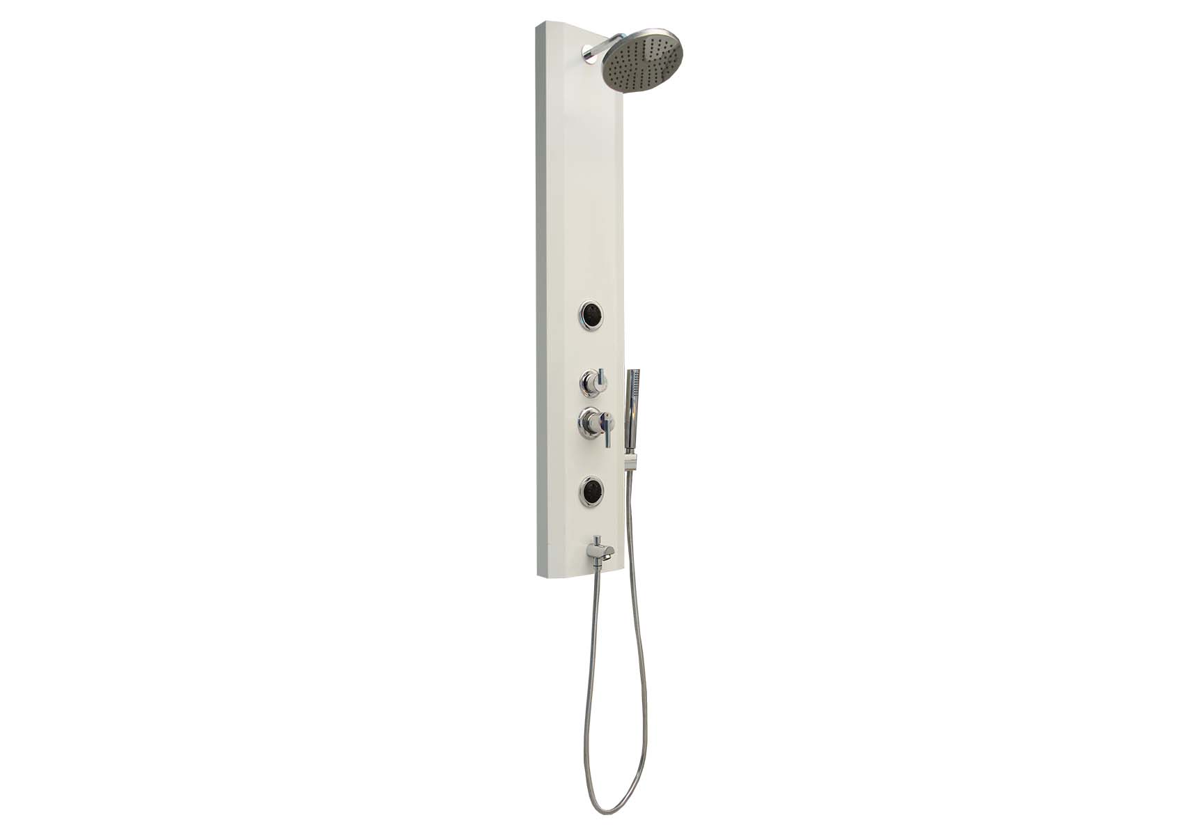 Move Shower System with Hydromassage 140x25 cm, White