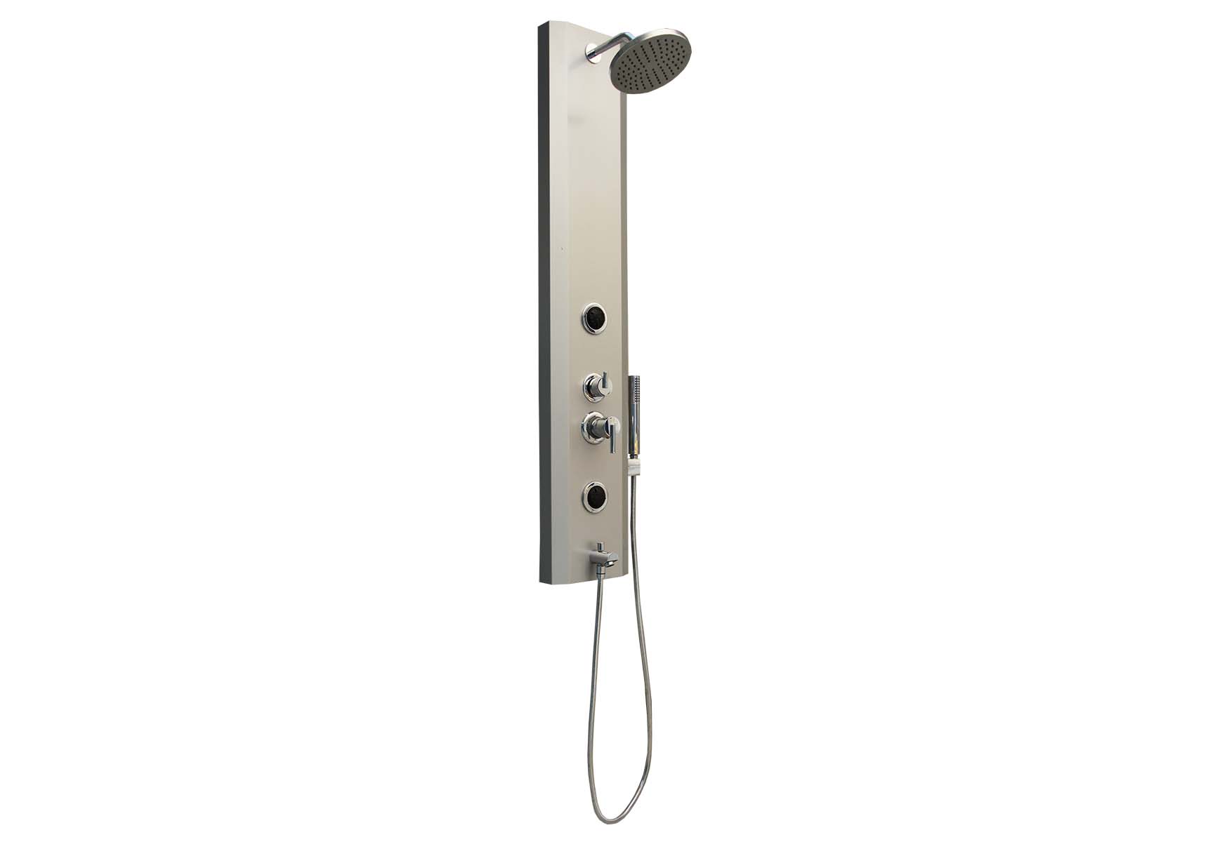 Move Shower System with Hydromassage 140x25 cm, Silver