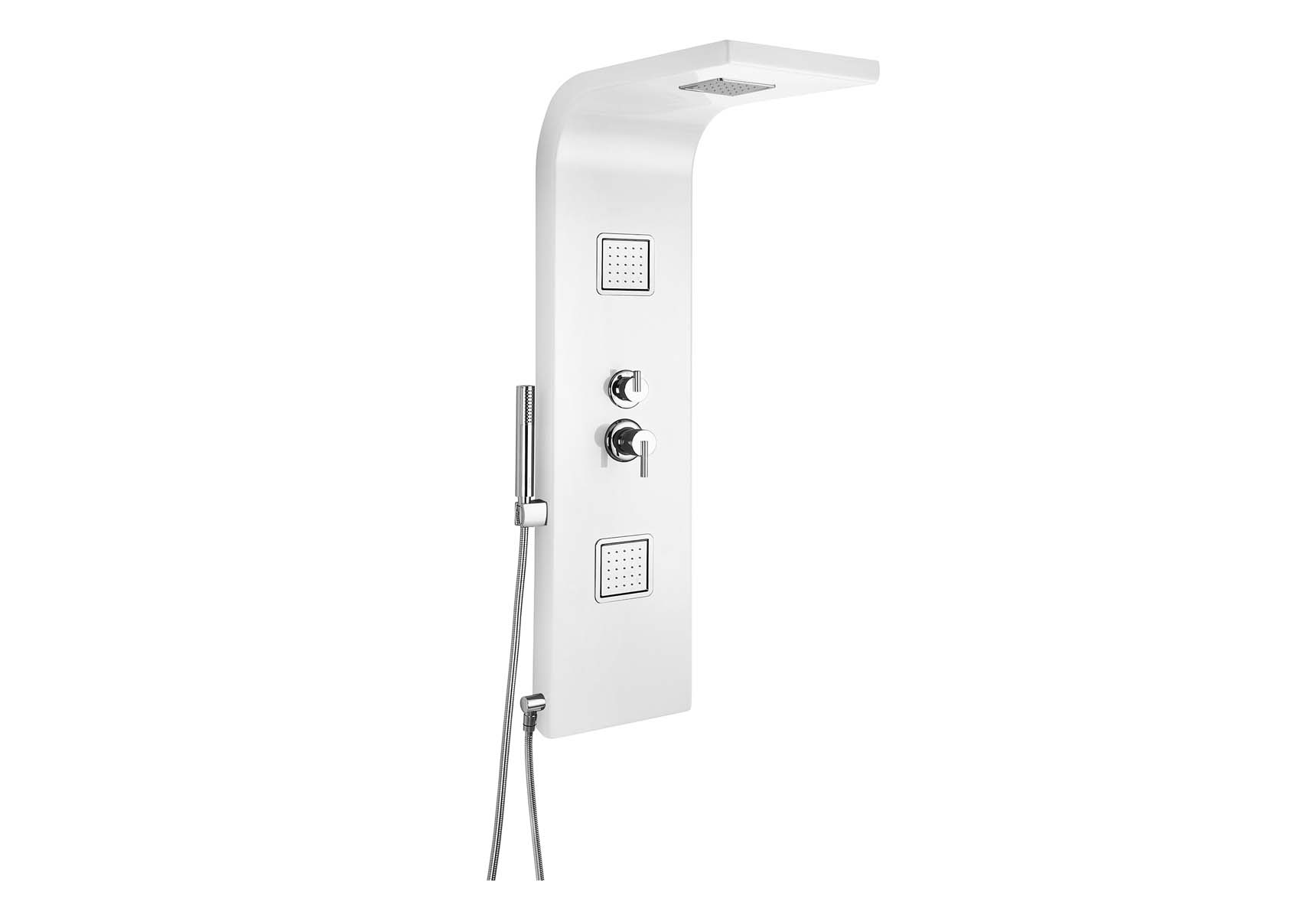 Enjoy 03 Shower System with Hydromassage 130x31 cm, White