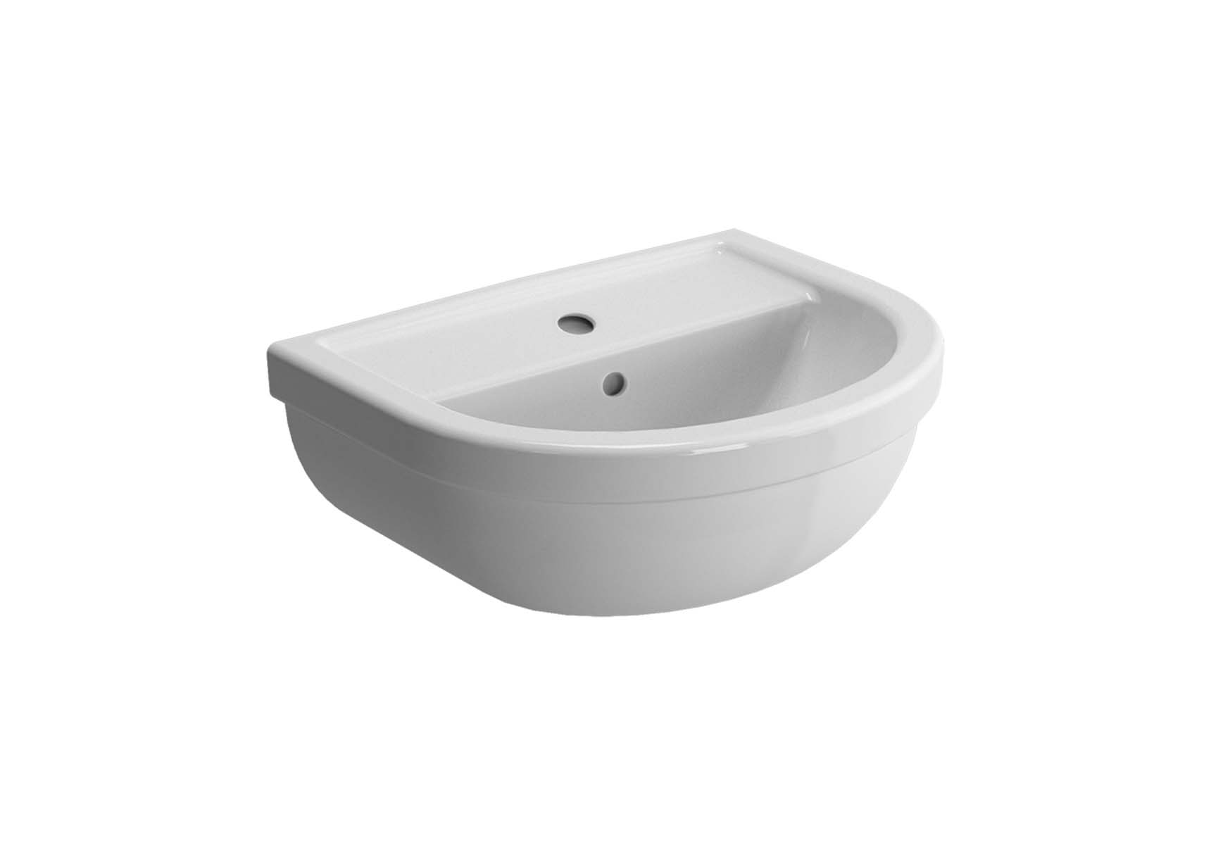 Washbasin, 45 cm, One Tap Hole, With Overflow Hole