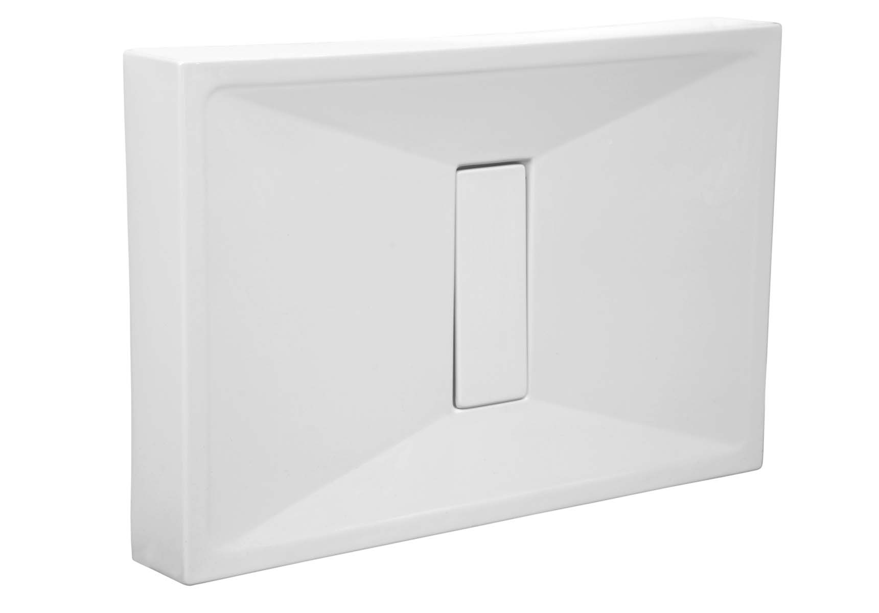 Slim 90x80 cm Rectangular Monobloc, Chrome Waste Cover