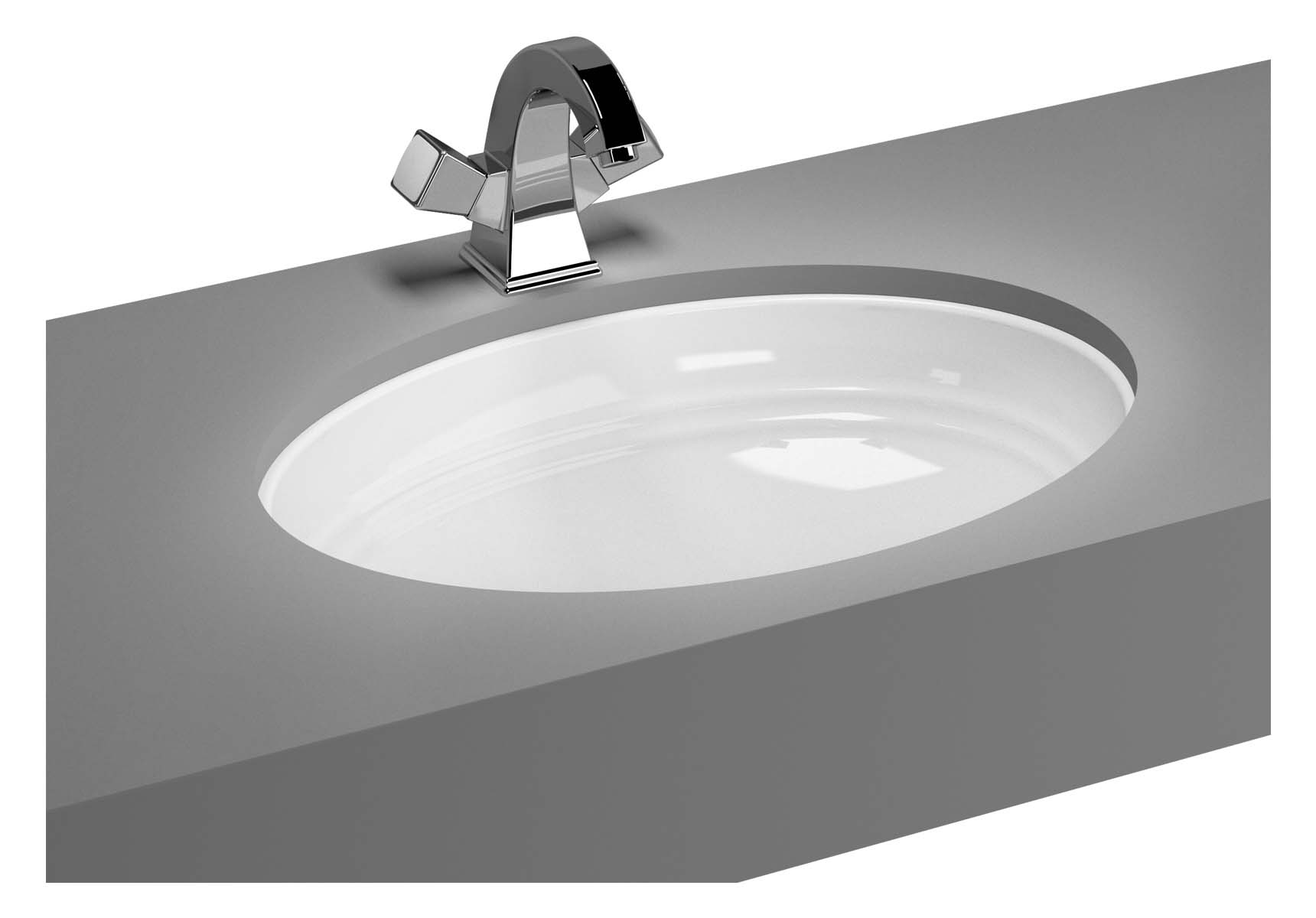 Efes Undercounter Basin without Tap Hole, with Side Holes