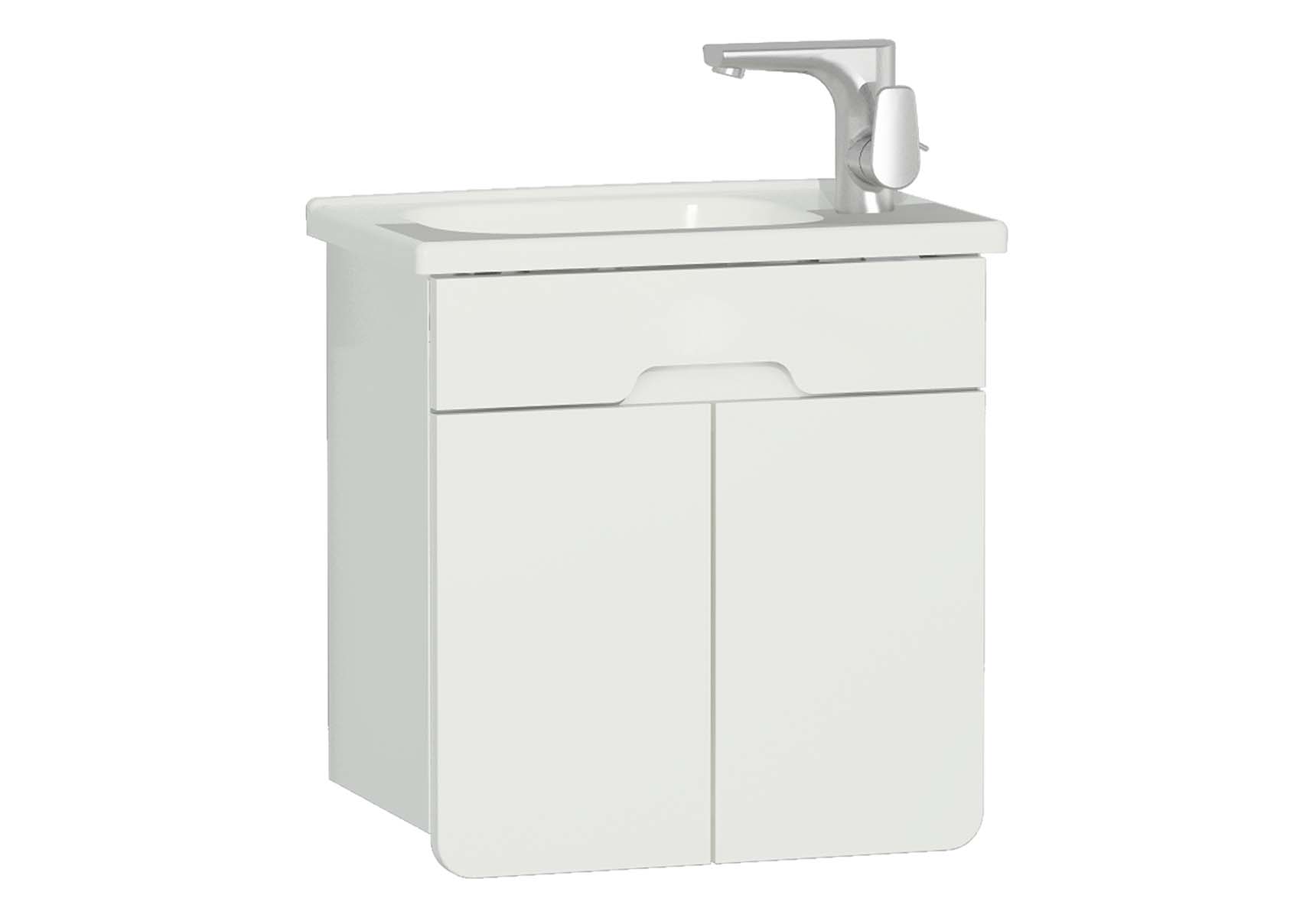 D-Light Washbasin Unit, 50 cm, Matte White