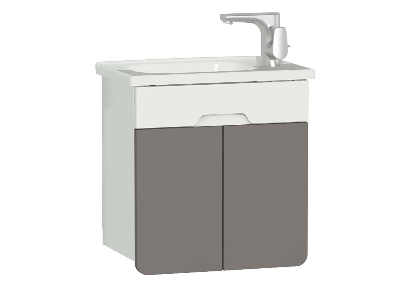 D-Light Washbasin Unit, 50 cm, Matte White & Mink