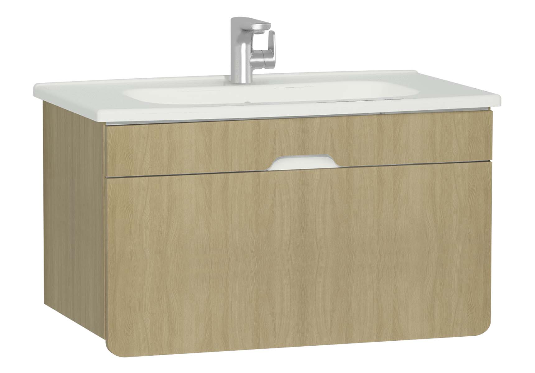 D-Light Washbasin Unit, 90 cm, Natural Oak