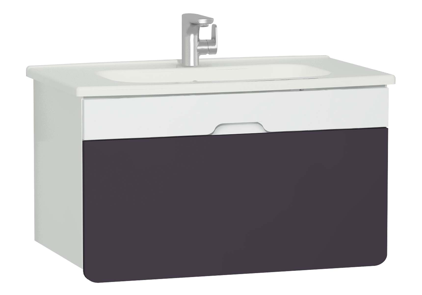 D-Light Washbasin Unit, 90 cm, Matte White & Purple