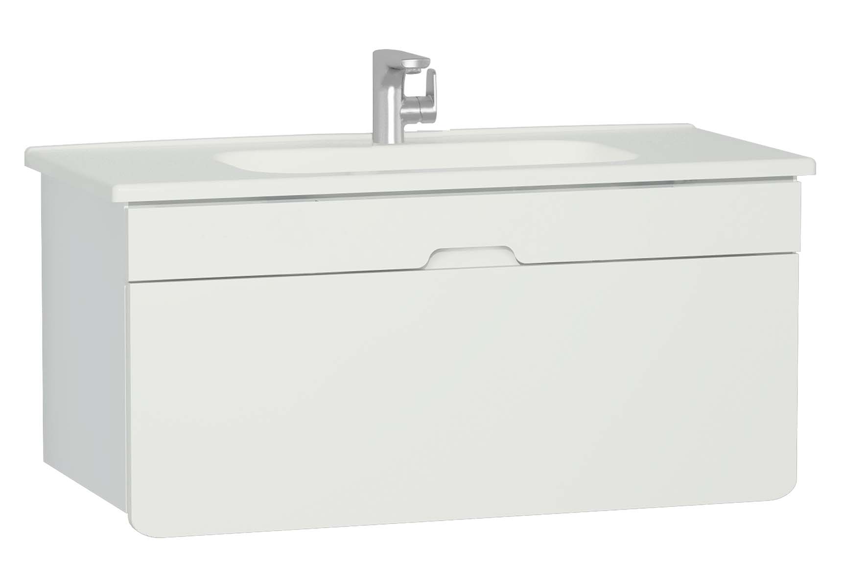 D-Light Washbasin Unit, 110 cm, Matte White
