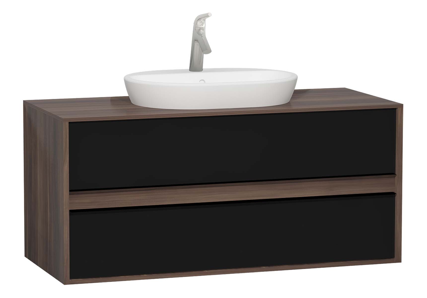 Metropole 120 cm Washbasin Unit, 2 Drawer, Plum