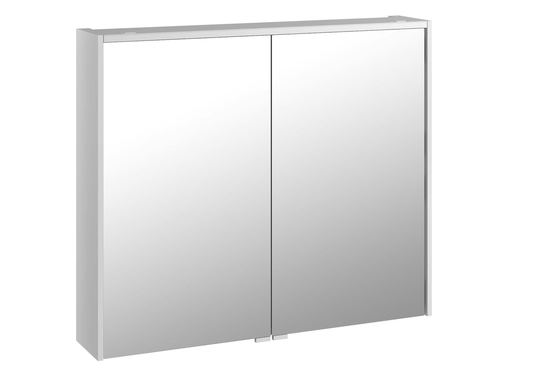 Metropole Mirror Cabinet 80 cm, White High Gloss