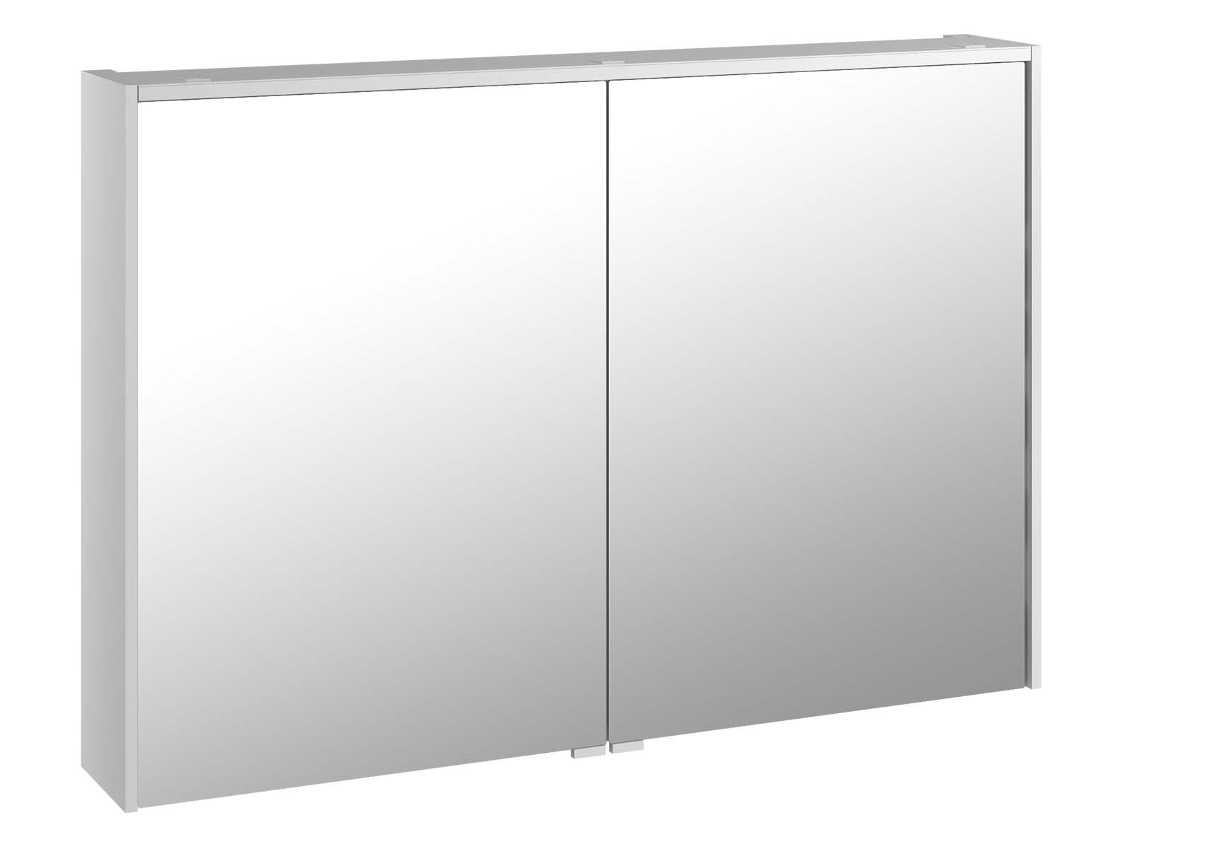 Metropole Mirror Cabinet 100 cm, White High Gloss