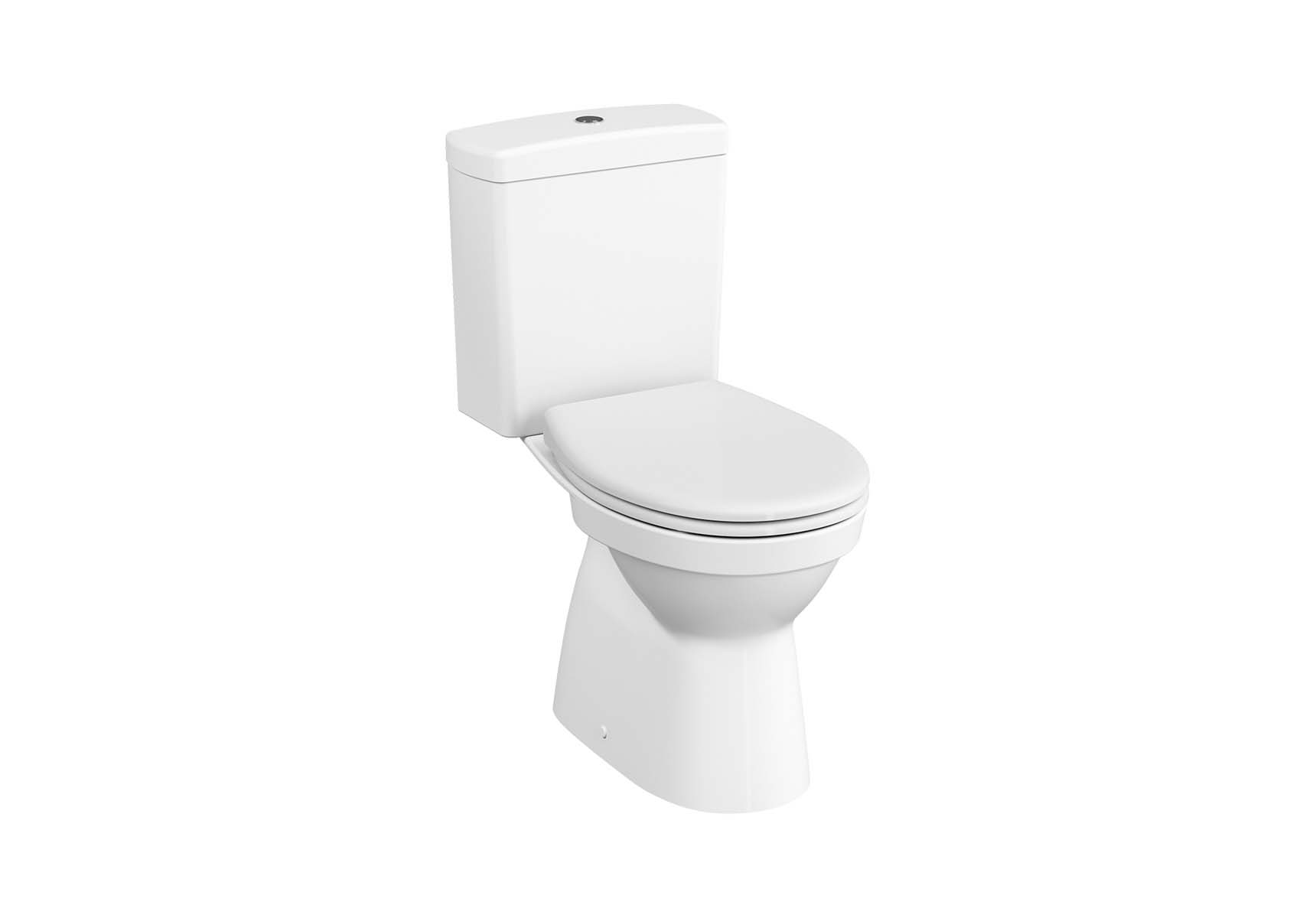 Close-Coupled WC Pan, Open-Back, Vertical Outlet