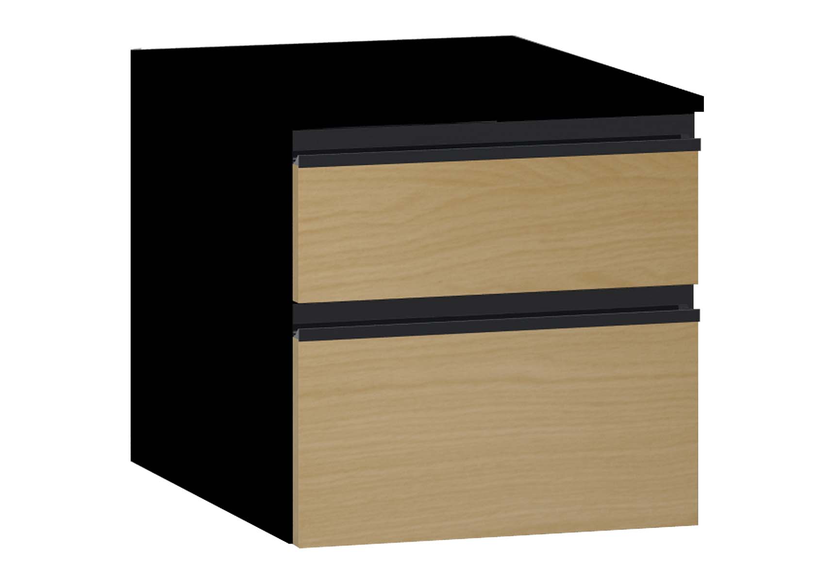 Memoria Black Sub-Module, 40 cm, Waved Oak