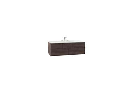 Memoria Washbasin Unit, 120 cm (Infinit Washbasin), Grey High Gloss