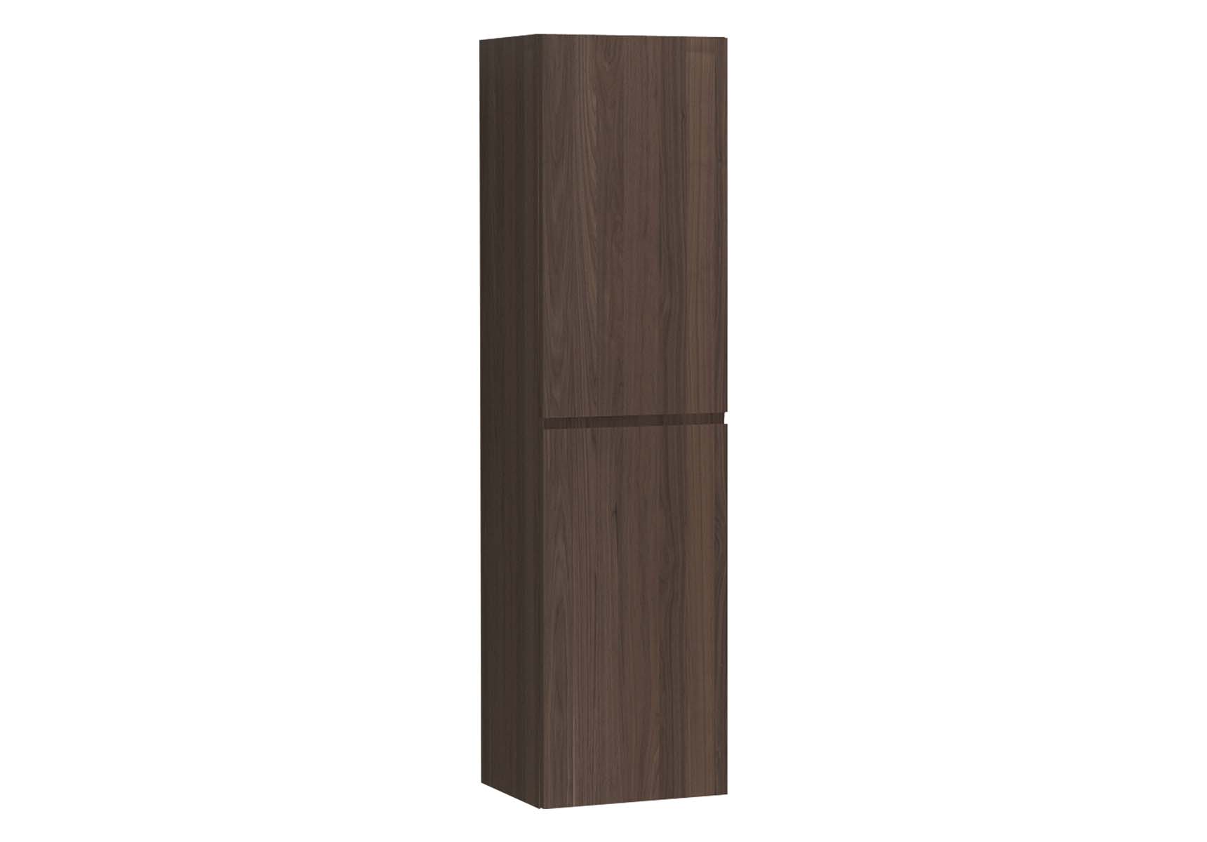 Memoria Tall Unit with Door, Matte Walnut Left