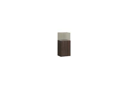 Memoria Mid Unit, with Glass Cube, Matte Walnut Right