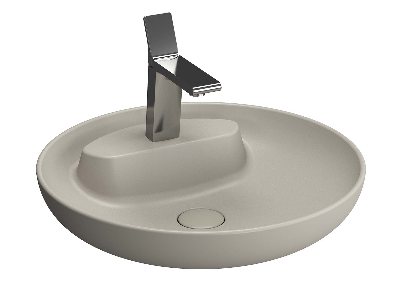 Memoria Round WashBasin, 50cm, Matte Beige