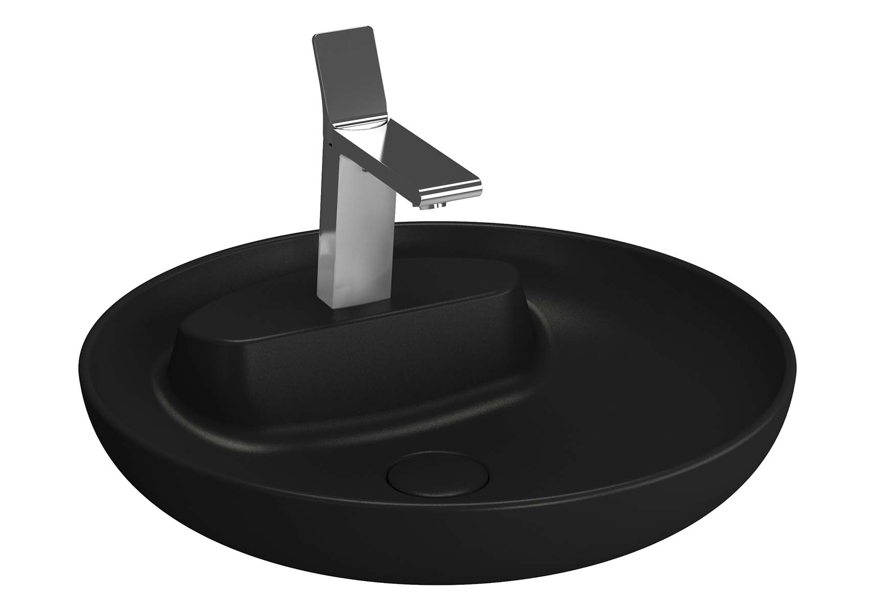 Memoria Round WashBasin, 50cm, Matte Black